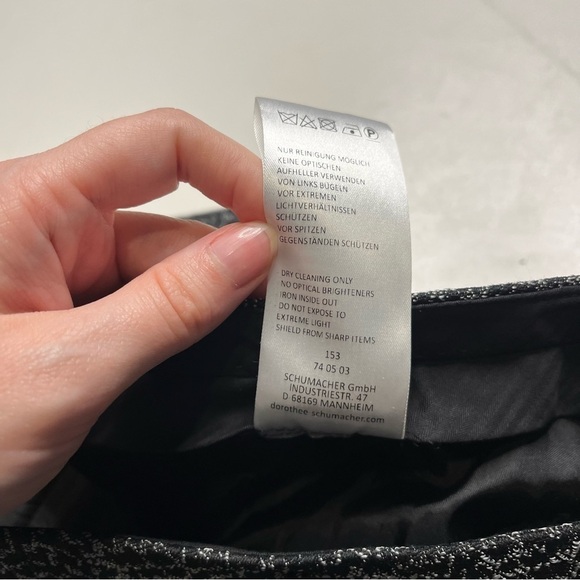 Dorothee Schumacher Womens Textured Trousers Size 2 Black White Pleated - Picture 5 of 9